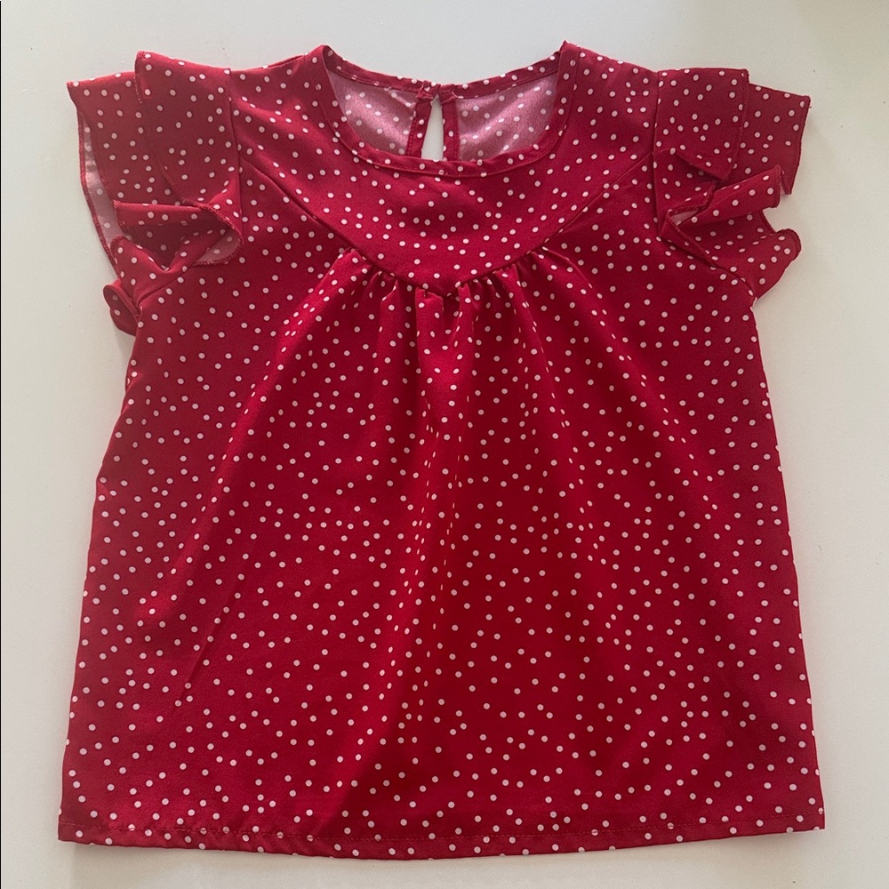 Polka Dot Kids Shirt - Red